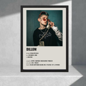 Cuadro Decorativo Música - Dillom, Biografia - A3 30x40