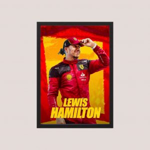 Cuadro Decorativo Lewis Hamilton Ferrari 10 - A3 30x40 Cm
