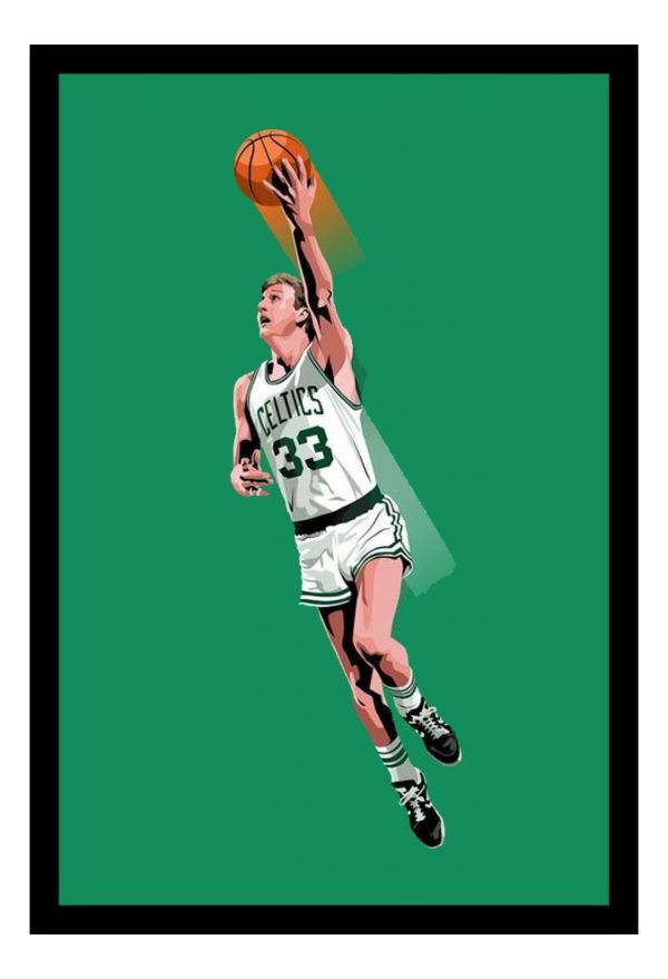 Cuadro Decorativo Basquet - Larry Bird 04 - A3 30x40 Cm