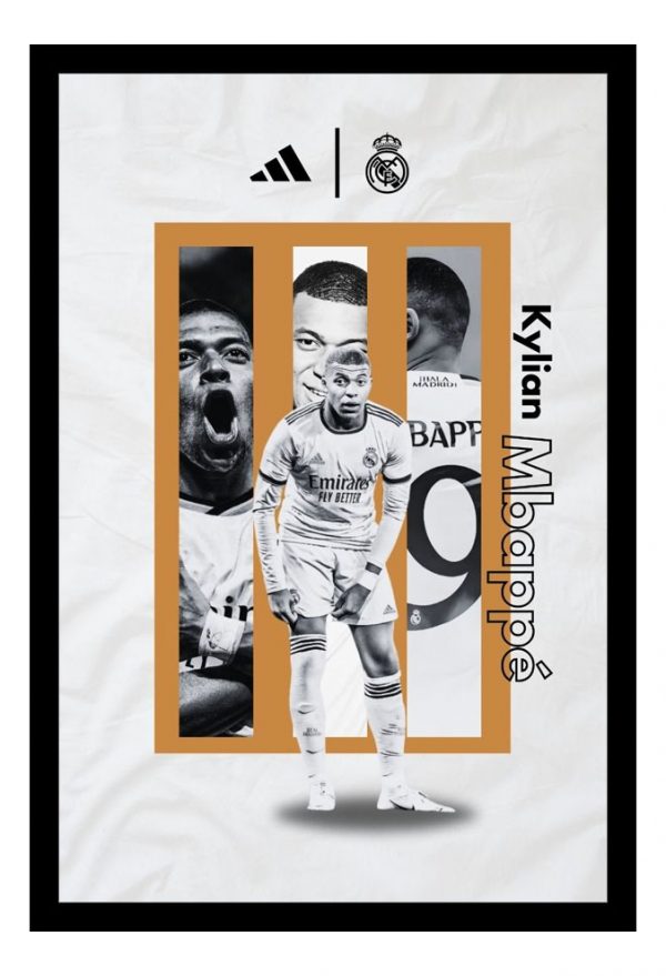Cuadro Decorativo Futbol - Mbappe 04 - A3 30x40 Cm