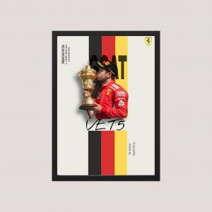 Cuadro Decorativo Sebastian Vettel 09 - Tamaño A3 30x40 Cm