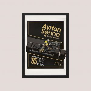 Cuadro F1 Ayrton Senna 01 - Tamaño A3 30x40 Cm