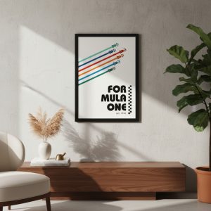 Cuadro Decorativo Formula 1 Modelo 10 - Tamaño A3 30x40 Cm