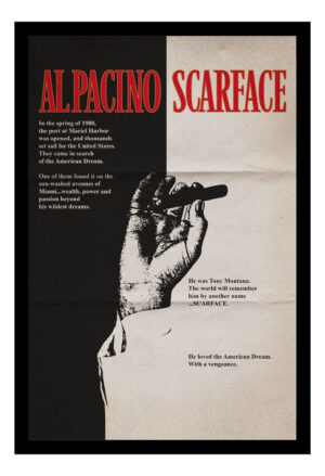Cuadro Decorativo Cine - Scarface 17 - A3 30x40 Cm