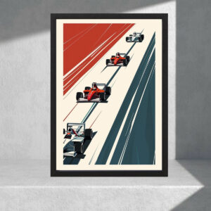 Cuadro Decorativo Formula 1 Modelo 08 - Tamaño A3 30x40 Cm