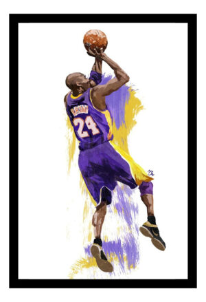 Cuadro Decorativo Basquet - Kobe Bryant 08 - A3 30x40 Cm