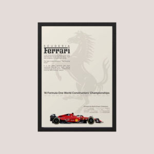 Cuadro Escuderias F1 - Modelo Ferrari 02 - Tamaño A3 30x40