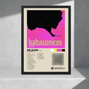 Cuadro Musical Con Qr - Babasonicos, Miami - A3 30x40