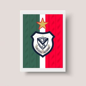 Cuadro Escudo Tricolor Velez Sarsfield A4 - Futbol Argentino