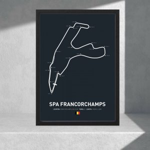 Cuadro Circuito Spa, Gp Belgica , Formula 1, A3 30x40 Cm