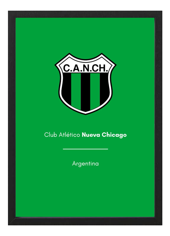 Cuadro Escudo Nueva Chicago Mataderos A4 - Arte Futbol