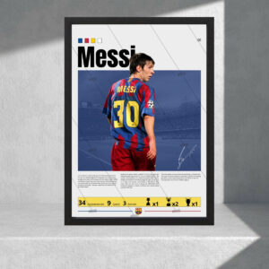 Cuadro Decorativo Lionel Messi 04 - Tamaño A3 30x40 Cm