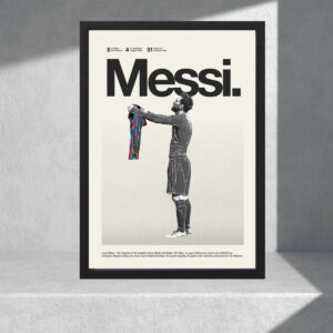Cuadro Decorativo Lionel Messi 17 - Tamaño A3 30x40 Cm