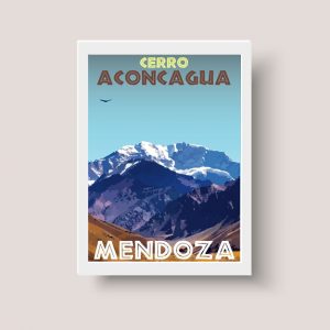 Cuadro Monte Aconcagua, Mendoza Argentina - A4 20x30 Cm