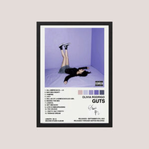 Cuadro Olivia Rodrigo Guts A3 30x40cm - Arte Fan Musica