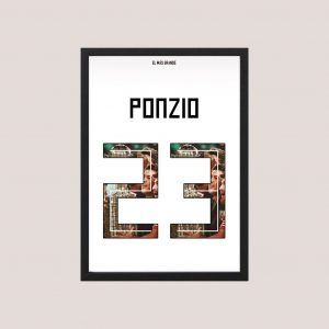 Cuadro River Plate - Leo Ponzio 07 - Tamaño A3 30x40 Cm