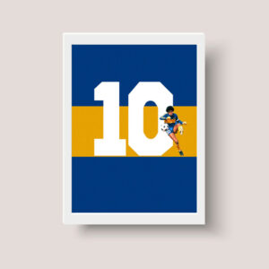 Cuadro Diego Maradona Boca Juniors 1981 - Tamaño A3 30x40 Cm