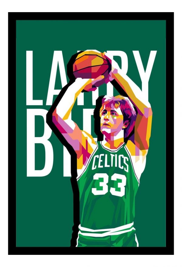 Cuadro Decorativo Basquet - Larry Bird 03 - A3 30x40 Cm