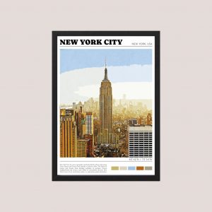 Cuadro Urbano Ciudades New York, Usa - Tamaño A3 30x40