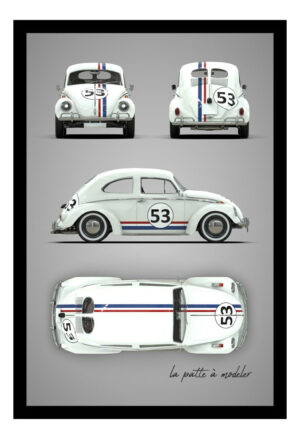 Cuadro Decorativo Automovilismo - Volskwagen 10 - A3 30x40