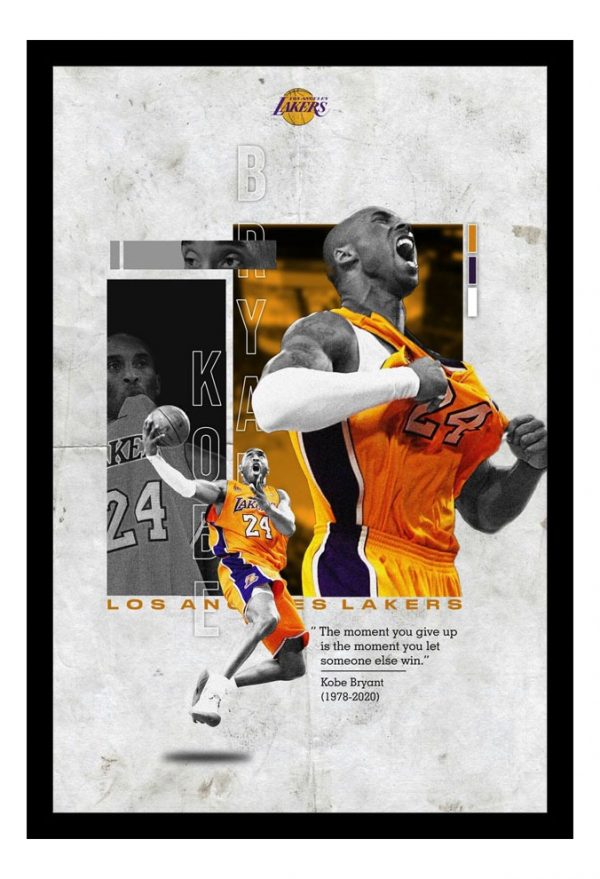 Cuadro Decorativo Basquet - Kobe Bryant 11 - A3 30x40 Cm
