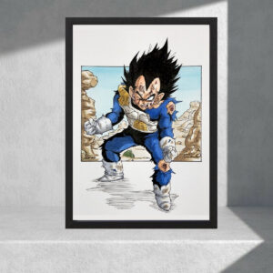 Cuadro Decorativo Dragon Ball Z - Vegeta 10 - A3 30x40 Cm