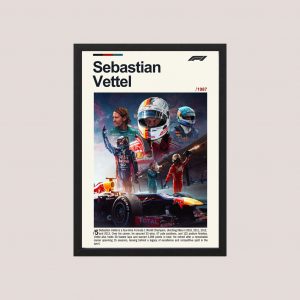 Cuadro Decorativo Sebastian Vettel 01 - Tamaño A3 30x40 Cm