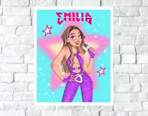 Poster Lámina Decorativa Emilia Mernes 25 Tamaño A3 30x42 Cm