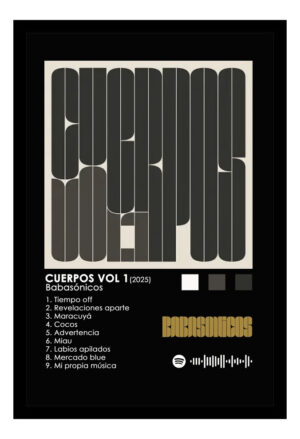 Cuadro Decorativo Babasónicos Cuerpos Vol 1 - A3 30x40