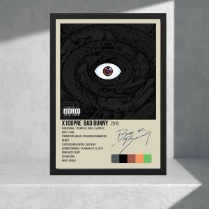 Cuadro Decorativo Bad Bunny, X 100pre - Tamaño A3 30x40