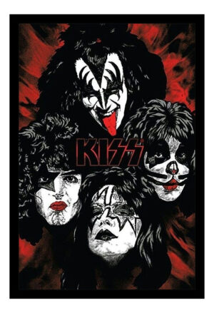 Cuadro Decorativo Música - Kiss 10 - A3 30x40 Cm