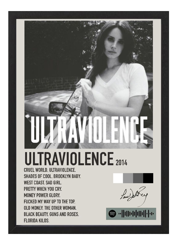 Cuadro Lana Del Rey Ultraviolence A3 30x40 Cm - Arte Musica