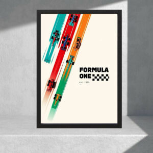 Cuadro Decorativo Formula 1 Modelo 09 - Tamaño A3 30x40 Cm