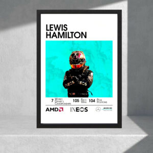 Cuadro Decorativo F1 - Lewis Hamilton 02 - A3 30x40 Cm