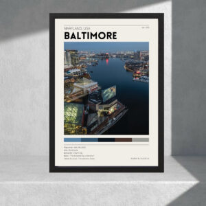 Cuadro Decorativo Paisajes - Usa, Baltimore - A3 30x40