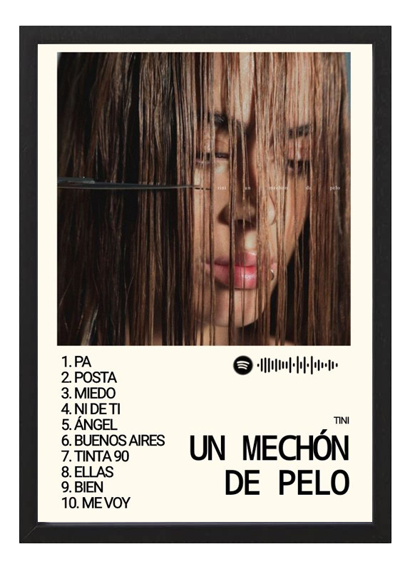 Cuadro Decorativo Tini Mechon De Pelo - Tamaño A3 30x40 Cm