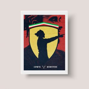 Cuadro Decorativo Lewis Hamilton Ferrari 12 - A3 30x40 Cm