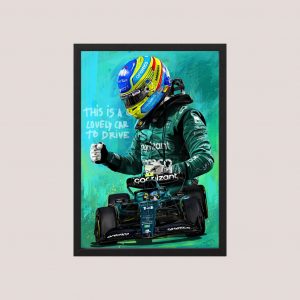 Cuadro F1 Fernando Alonso 10 - Tamaño A3 30x40 Cm