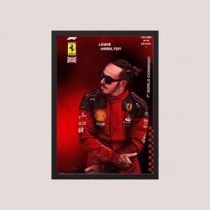 Cuadro Decorativo Lewis Hamilton Ferrari 07 - A4 20x30 Cm
