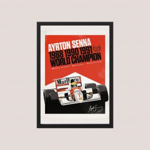 Cuadro F1 Ayrton Senna 03 - Tamaño A3 30x40 Cm
