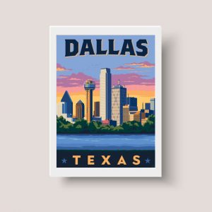 Cuadro Urbano Ciudades Dallas, Texas - Tamaño A3 30x40