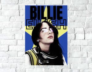 Poster Lámina Decorativa Billie Eilish 09 Tamaño A3 30x42 Cm