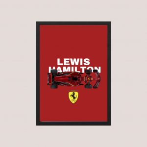 Cuadro Decorativo Lewis Hamilton Ferrari 06 - A3 30x40 Cm
