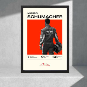 Cuadro Decorativo F1, Michael Schumacher 02, Tamaño A3 30x40