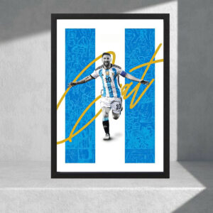 Cuadro Decorativo Lionel Messi 14 - Tamaño A3 30x40 Cm