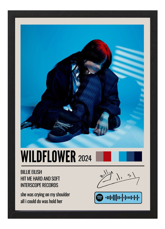 Cuadro Billie Eilish Wildflower A4 20x30 Cm