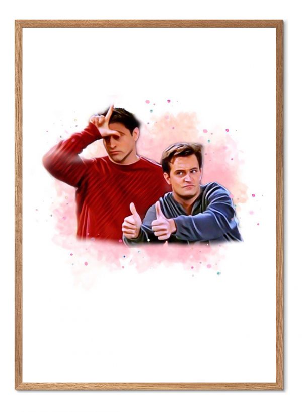 Cuadro Friends Joey Y Chandler A4 - Arte Decorativo Series