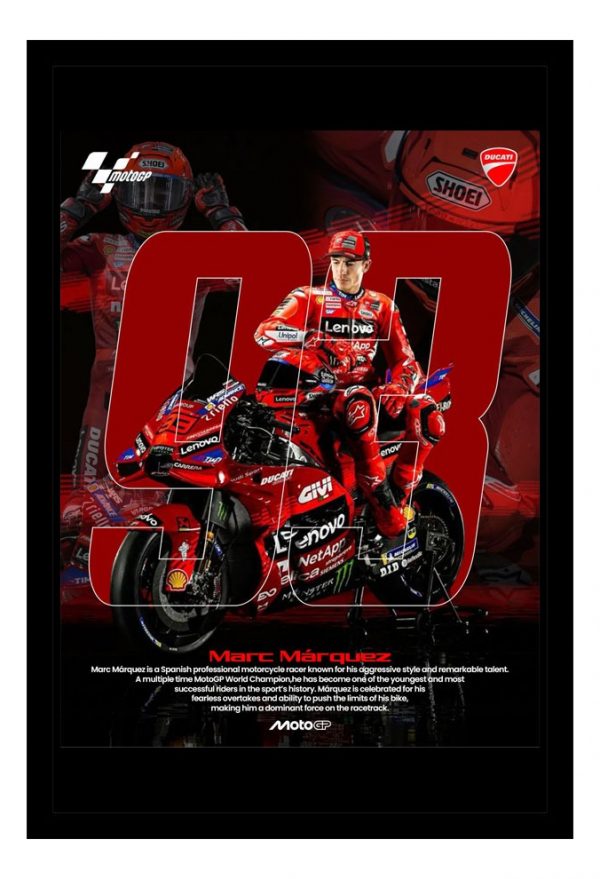 Cuadro Decorativo Moto Gp - Marc Marquez 09 - A3 30x40