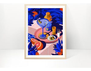 Cuadro Arte Moderno Bar Trago Martini Tamaño A3 30x40