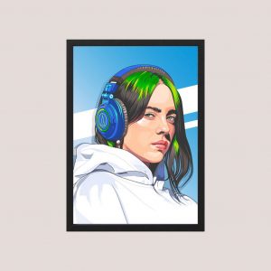 Cuadro Billie Eilish Modelo 04 - Tamaño A3 30x40 Cm
